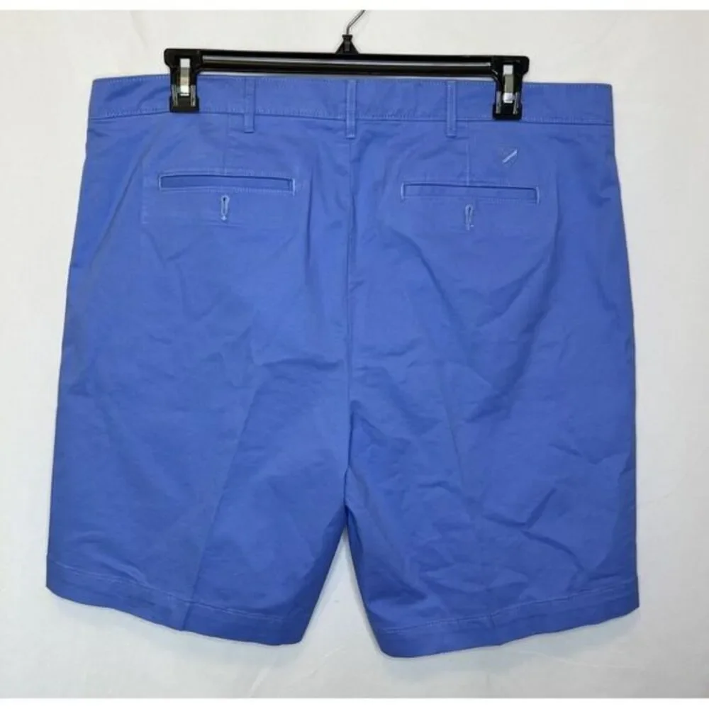 Cremieux Men's Size 40 Blue Chino Flat Front Shorts Comfort Stretch Cotton Blend